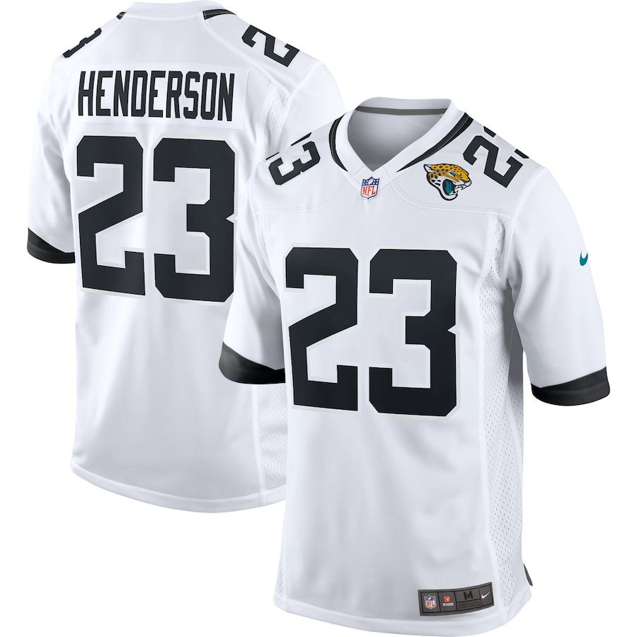 Men Jacksonville Jaguars 23 CJ Henderson Nike White Game NFL Jersey